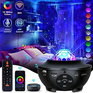 lot 2807 image: Galaxy Projector Star Projector Night Light with Bluetooth Music Speaker and Remote Control Smart APP Work with Alexa Google Home Star Galaxy 360 Pro Projector for Ceiling Bedroom for Baby Kids Adult