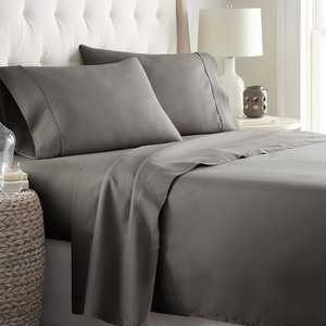 lot 2818 image: Danjor Linens Queen Size Bed Sheets Set - 1800 Series 6 Piece Bedding Sheet & Pillowcases Sets w Deep Pockets - Fade Resistant & Machine Washable - Grey