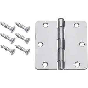 lot 2822 image: 3.5 in. x 14 in Chrome Squeak Free Door Hinge (48-Pack)