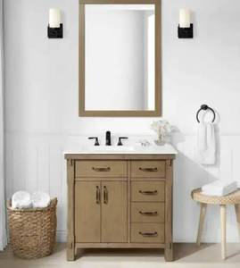 lot 6104 image: Bellington 36 Almond Toffee-Bathroom Vanity&nbspRetail$1,245.11