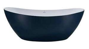 lot 6109 image: 75 in. Acrylic Flatbottom Non-Whirlpool Bathtub in Matte Light Blue- Retail$1,184.00
