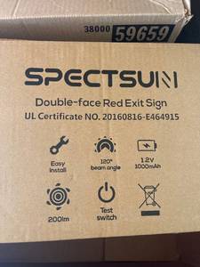 lot 4230408 image: Spectsun LED Exit Sign Red & Green Letter