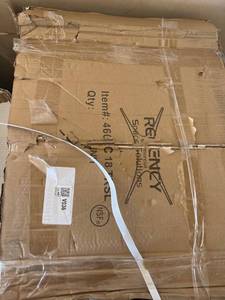 lot 4230450 image: Chrome sliding shelf brackets. 2 pair