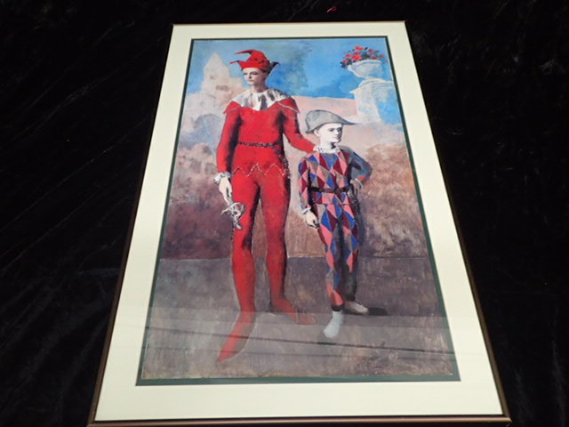 lot 1008 image: Pablo Picasso Acrobate et Jeune Arlequin Frame Print
