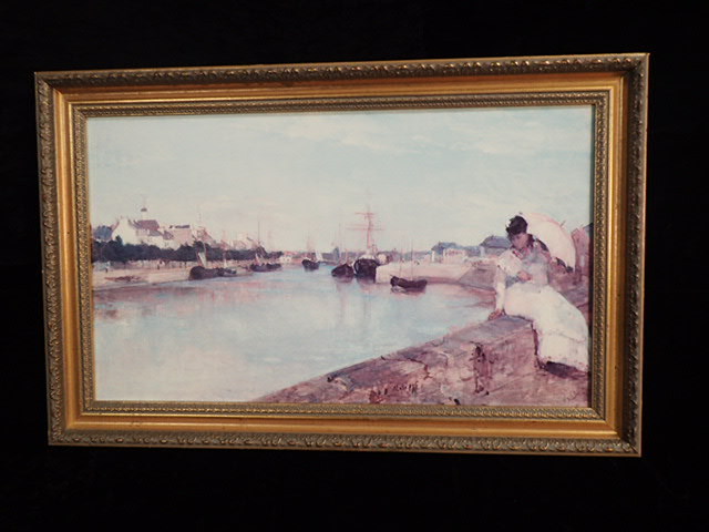 lot 1027 image: Berthe Morisot The Harbor at Lorient Framed Print