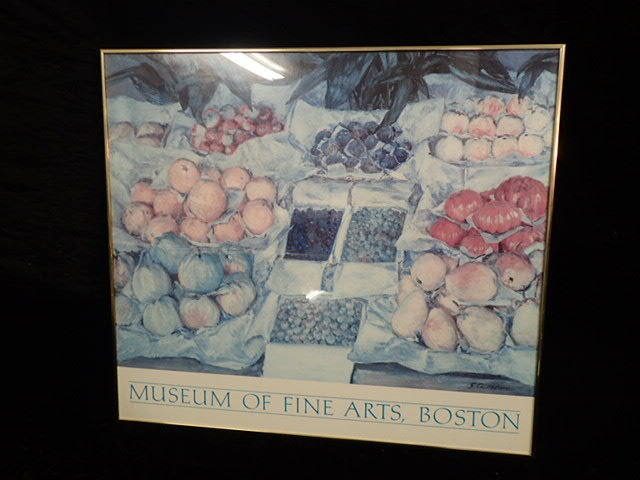 lot 1048 image: Gustave Caillebotte Fruit Displayed on a Stand Framed Print