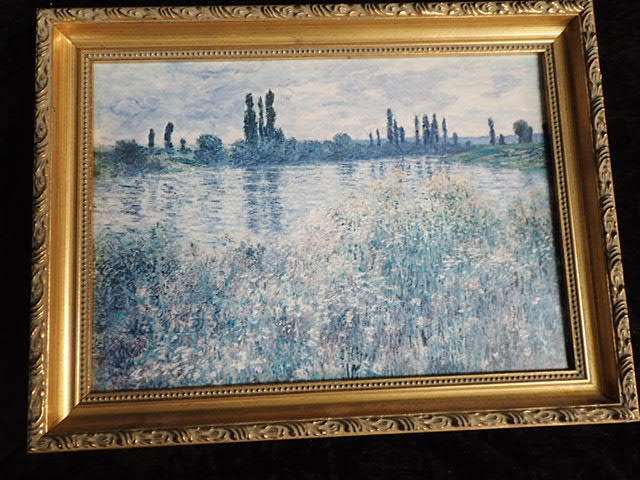 lot 1076 image: Claude Monet Banks of the Seine Framed Print
