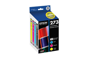lot 2905 image: Epson - 273 4-Pack Ink Cartridges - Photo BlackCyanMagentaYellow