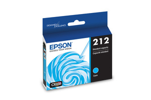 lot 2928 image: Epson 212 Standard-capacity Cyan Ink Cartridge compatible with XP4105 & WF2850