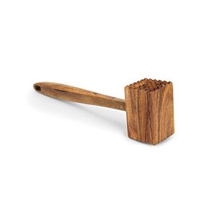 lot 48604 image: Ironwood Gourmet Acacia Wood Meat Tenderizer, 12-Inches, Brown