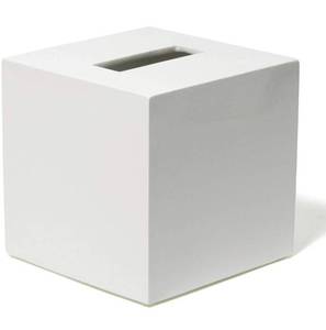 lot 48608 image: Lacquer Tissue Box White Item # 28134