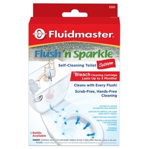 lot 48631 image: Fluidmaster 8300P8 Flush n Sparkle Automatic Bleach Toilet Bowl Cleaning System