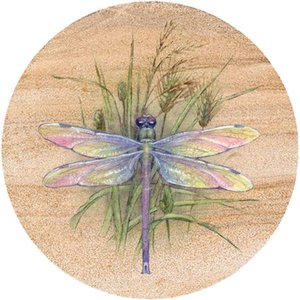 lot 48659 image: Thirstystone Drink Coasters, Dragonfly Design, Set of 4