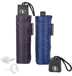 lot 48667 image: GoPong Rain or Shine Umbrella Flask 2 Pack , Hidden Alcohol Booze Bottles , Includes Funnel and Liquor Bottle Pour Spout