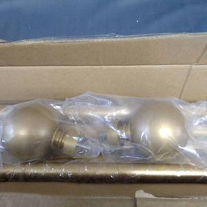 lot 48674 image: Meriville 1 inch Diameter 84 Inch To 120 Inch Gold Curtain Rod