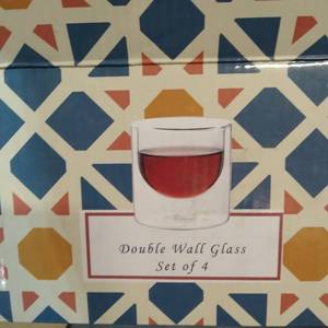 lot 48773 image: DOUBLE WALL GLASS SET OF 4