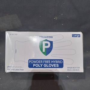 lot 48846 image: PROMEDIX POWDER FREE HYBRID POLY GLOVES