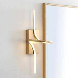 lot 31272 image: Sketch 9 Minimalist Metal Integrated LED Vanity Light Sconce, Gold by JONATHAN Y