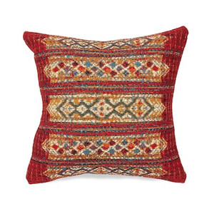 lot 31277 image: Liora Manne Marina Tribal Stripe IndoorOutdoor Pillow Red