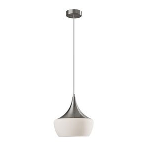 lot 31304 image: Adesso Black or Steel Eliza Pendant Lamp- Retail$132.97