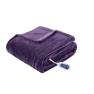 lot 31308 image: Electric 60 x 70 Plush Throw Bedding PURPLE