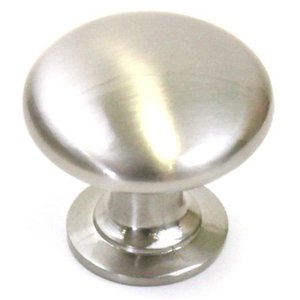 lot 31313 image: Round Circular Stainless Steel Finish 1.25-inch Cabinet and Drawer Knobs Handles (Case of 25)