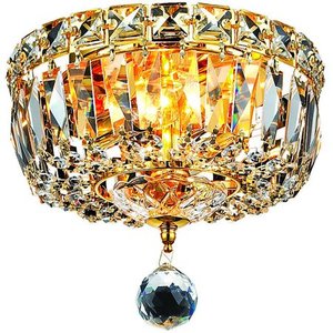 lot 31435 image: Somette Gold 2-Light Chandelier- Retail$98.00