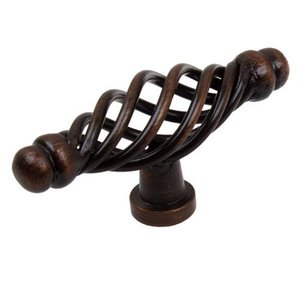 lot 31441 image: GlideRite 2.625-inch Oil Rubbed Bronze Double Rounded End Birdcage Cabinet T-Knobs (Pack of 10)