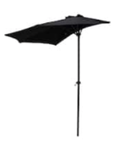 lot 31453 image: International caravan Half round patio umbrella BLACK (2.7M)