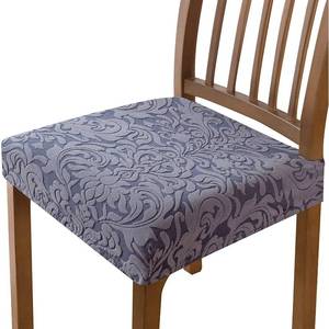 lot 31460 image: Subrtex 2 PCS Stretch Dining Chair Seat Cover Jacquard Cushion Covers Blue
