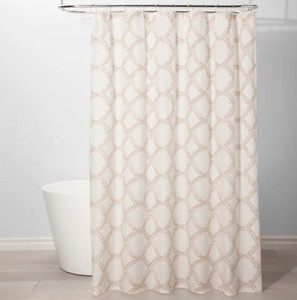 lot 31482 image: Threshold neutral grid shower curtain (72 X 72)