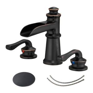 lot 31445 image: 2 handle bathroom faucet in oil rubbed bronze