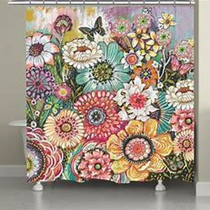 lot 31469 image: Bohemian Whimsy shower curtain FLORAL