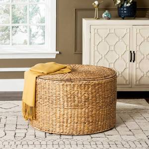 lot 31462 image: Safavieh Jesse Wicker natural coffee table