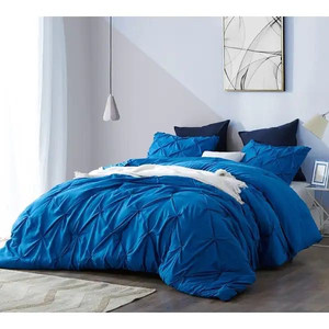 lot 32108 image: BYB Pacific Blue Pin Tuck Comforter Set - Pacific Blue - KingKing Sham