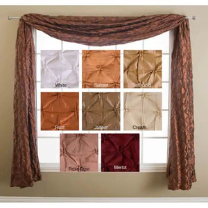 lot 32130 image: Softline Zanzibar 6-yard Window Scarf - 4 x 18 - Rose Dust
