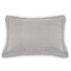 lot 32134 image: Jennifer Adams Amelia Quilted Sham - Whisper Gray - Standard