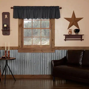 lot 32141 image: Americana Navy Curtains Arlington Valance Rod Pocket Cotton Plaid - Valance 16x72 (Set of 2)
