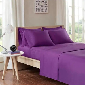 lot 32144 image: Microfiber All-season Wrinkle-free Bedsheet Set - King - Purple