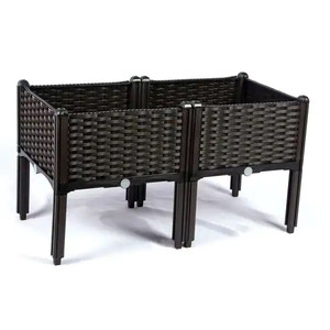 lot 32158 image: Self-Watering Double Planter Box - 31.5Wx15.75Dx18.11H in