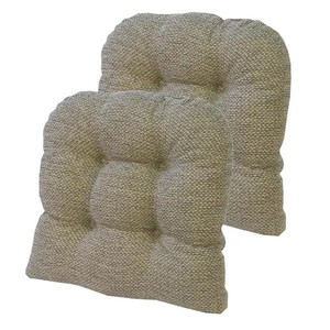 lot 32164 image: Gripper Tyson Large 17 x 17 Universal Chair Cushion, Set of 2 - Natural