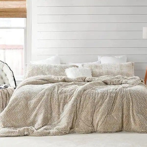 lot 32178 image: Peak of Cozy - Coma Inducer Oversized Comforter - Chevron Frosted Taupe - Chevron Frosted Taupe - Oversized Queen