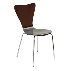 lot 32180 image: Legare Furniture Bent Ply Chair in Espresso Finish, 34x 17