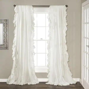 lot 32181 image: The Gray Barn Gila Curtain Panel Pair - 54X95 - 95 Inches - White