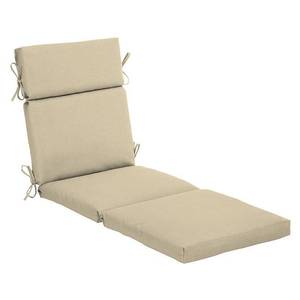 lot 32189 image: Arden Selections Leala Texture Outdoor Chaise Lounge Cushion Retail$79.98 TAN