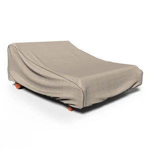 lot 32200 image: Budge Waterproof Outdoor Patio Chaise Lounge Cover, NeverWet Mojave, Black Ivory, Multiple Sizes - Medium - 30H x 27W x 80Deep