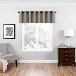 lot 32212 image: Eclipse Bryson Room Darkening Window Valance - 52x18 - Grey (Set of 2)