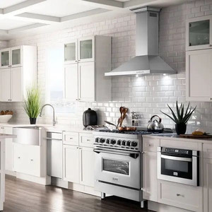 lot 32230 image: ZLINE Convertible Vent Wall Mount Range Hood in Stainless Steel - 24 in.