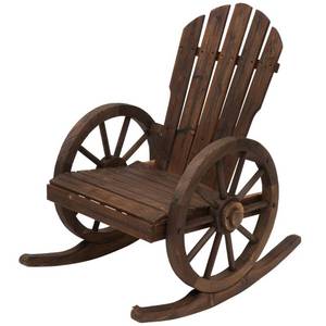 lot 32235 image: Outsunny Adirondack Rocking Chair with Slatted Design and Oversize Back for Porch, Poolside, or Garden Lounging Retail$158.80