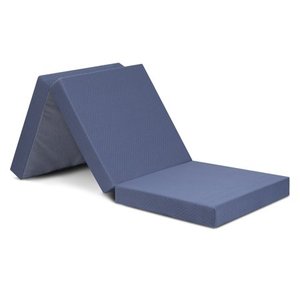 lot 32239 image: Sleeplanner 4-inch Grey Tri-fold Memory Foam Mattress, Single size (25 W x 75 L x 4 H) Retail$77.98